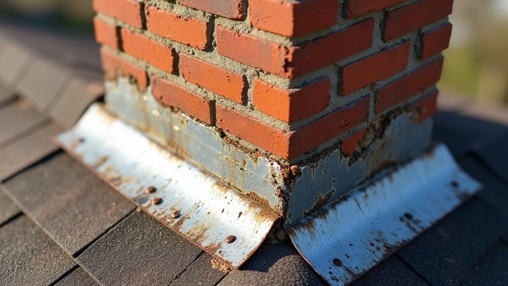 chimney flashing leak repair