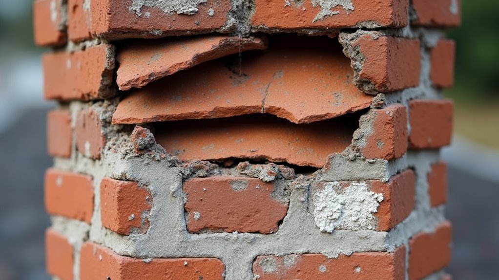 poor brick quality causes spalling