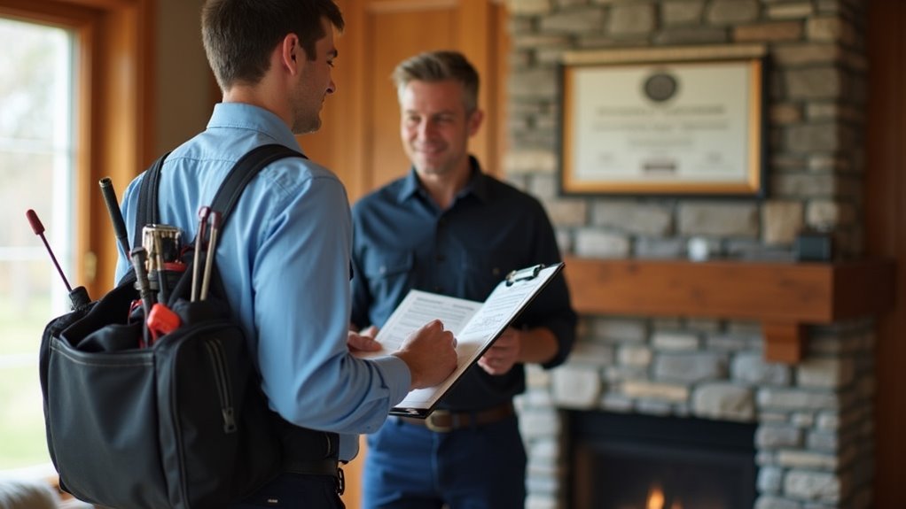 verify inspector credentials and insurance