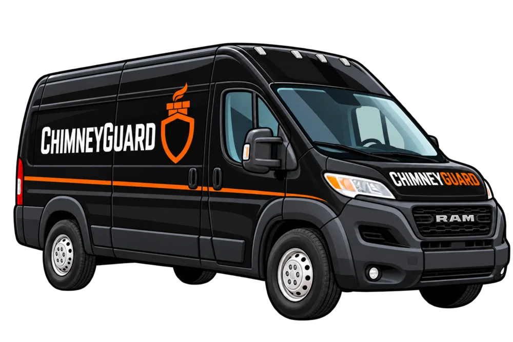 Illustrated ChimneyGuard service van