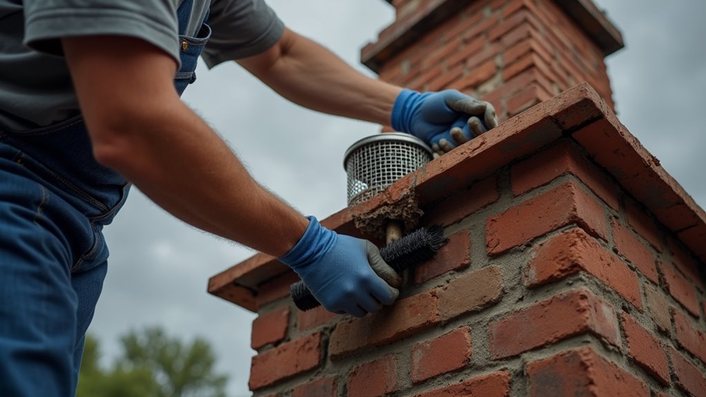 fireplace chimney pre rain prep